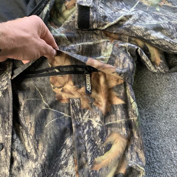Vintage Red Head Camo Insulated Jacket Detachable Hood Mens XL MossyOak Hunting - Picture 11 of 15
